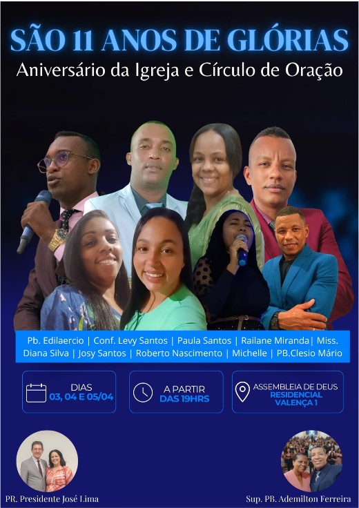 Festividade Unificada- Aniversário da Igreja e do Círculo de Oração